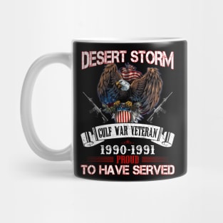 Gulf war veteran desert storm proud to have served Mug